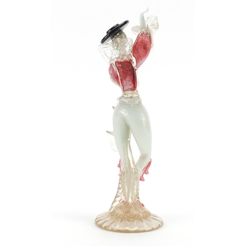 140 - Large Murano glass figure of a dancer, 37cm high