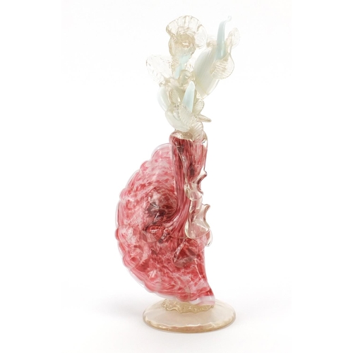 141 - Large Murano glass figure of a dancer, 36.5cm high