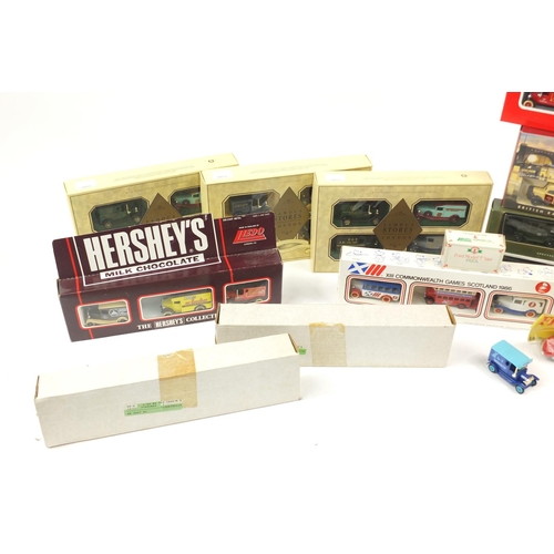 2125 - Collection of boxed advertising die cast vehicle sets including Days Gone