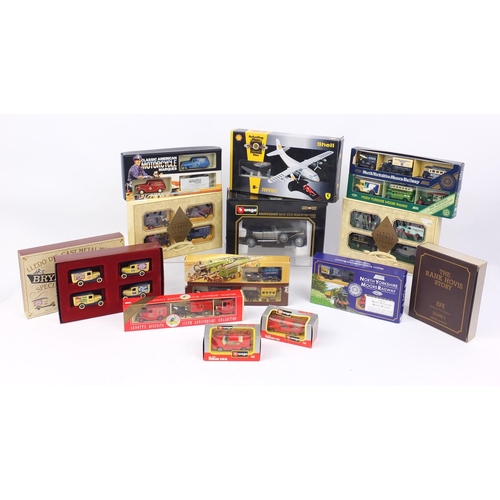 2168 - Collection of boxed die cast vehicles including Days Gone by Lledo and Burago