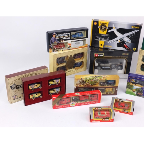 2168 - Collection of boxed die cast vehicles including Days Gone by Lledo and Burago