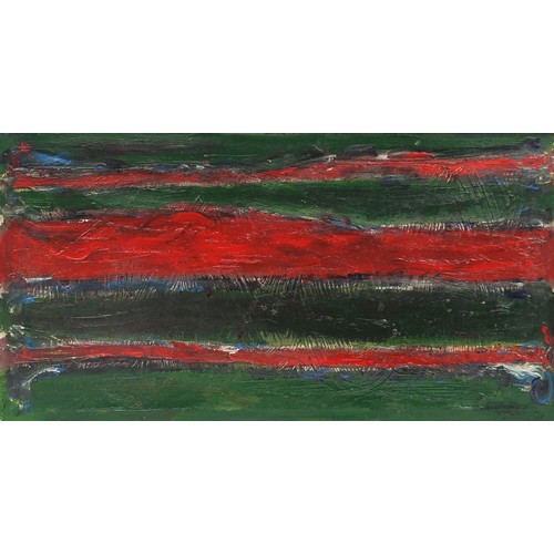 164A - Manner of Roger Hilton - Abstract composition oil onto canvas, framed, 69cm x 36cm