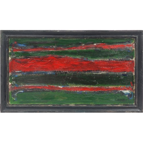 164A - Manner of Roger Hilton - Abstract composition oil onto canvas, framed, 69cm x 36cm