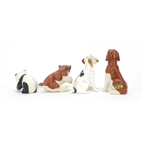 2179 - Three Beswick animals and a Royal Doulton terrier, the largest 11cm high