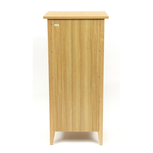 2047 - Light oak four drawer chest, 107cm H x 50cm W x 42cm D