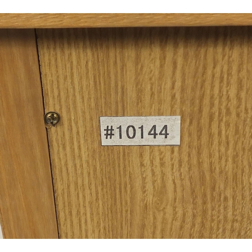 2047 - Light oak four drawer chest, 107cm H x 50cm W x 42cm D