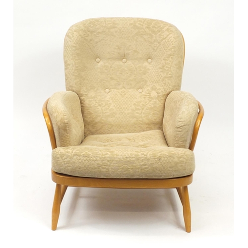 2011 - Ercol Windsor light elm armchair, 85cm high