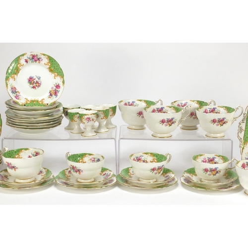 2171 - Paragon Rockingham teaware including trios and eggcups