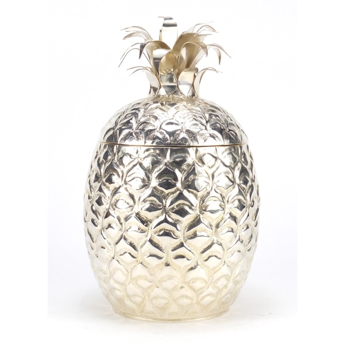 2080 - Novelty silver plated ice bucket in the form of a pineapple, 33cm high