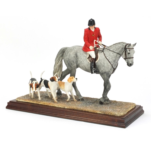 2173 - Border Fine Arts Hounds Away sculpture by Anne Wall, limited edition 725/950, with certificate, 37.5... 