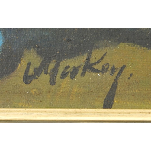 2205 - Manner of Markey Robinson - The Crucifixion, Irish School oil onto board, framed, 59.5cm x 49.5cm