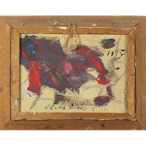 2143 - Abstract composition, Russian School oil onto canvas, framed, 39.5cm x 28cm