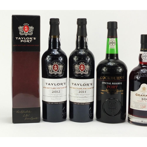 2087 - Four bottles of port including Grahams 10 Year Old and Taylors