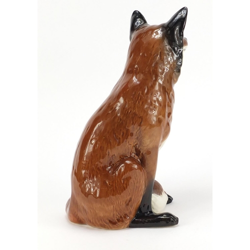 2083 - Large Beswick seated fox, 31cm high