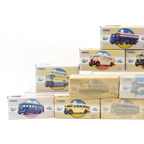 2084 - Collection of boxed Corgi Classics die cast buses and lorries