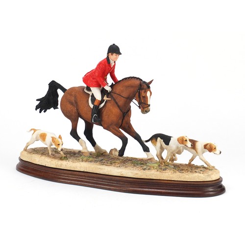 2091 - Border Fine Arts Master of Hounds sculpture by Anne Wall, limited edition 41/500, with certificate, ... 