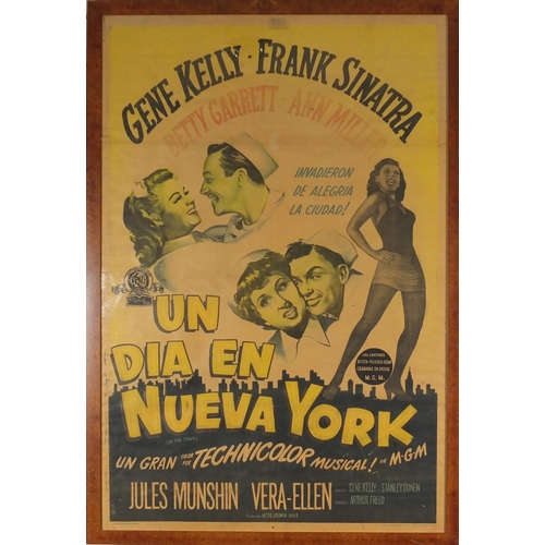 197 - Argentinian On The Town film poster, published by S Springer, framed, 107.5cm x 72.5cm