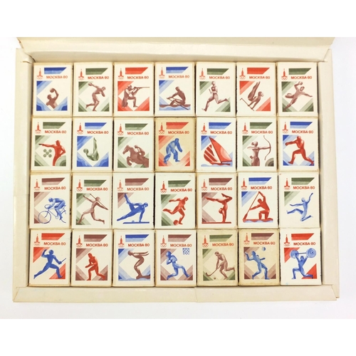 943 - Russian Mockba 80 Olympics boxed set of matches