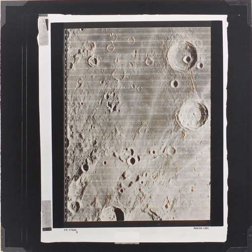 204 - 1967 NASA LRC Lunar orbiter, gelatin silver print, mounted and framed, 25.5cm x 25.5cm