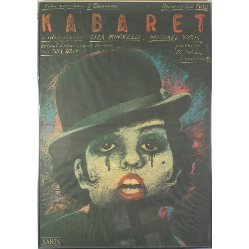 198 - Polish Kabaret film poster, framed, 94.5cm x 66cm