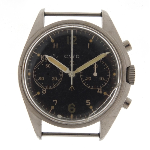 803 - Military interest CWC chronograph wristwatch, engraved 6BB/924-3306 2283/72, the dial 34mm in diamet... 