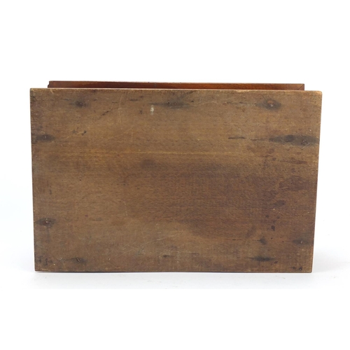 90 - Pathe Coquet walnut cased phonograph, 26.5cm wide