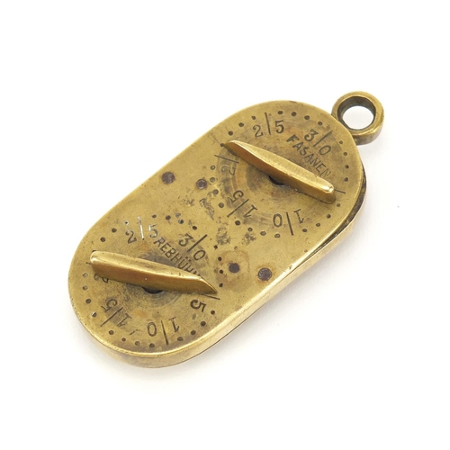 100 - German brass game marker, 7cm in length