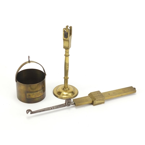 70 - 19th century pocket chondrometer by W Smart of Lewes, housed in a fitted mahogany case, 21.5cm wide