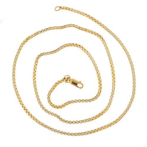 2524 - 9ct gold necklace, 60cm in length, 15.5g