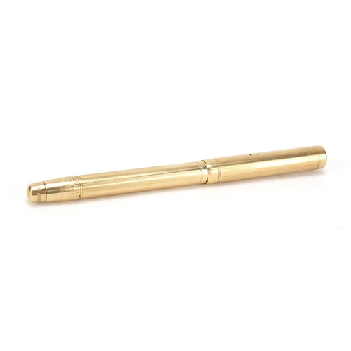 113 - Swan 14ct gold fountain pen by Mabie Todd & Co with gold nib, 32.6g