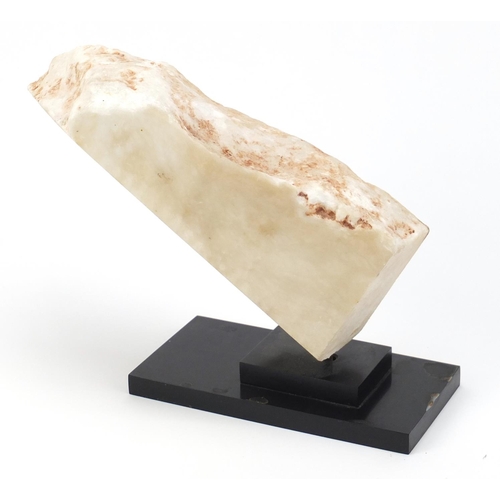 575 - 1970's white marble and perspex sculpture by Victor Anton, 24cm wide (PROVENANCE: Given directly by ... 