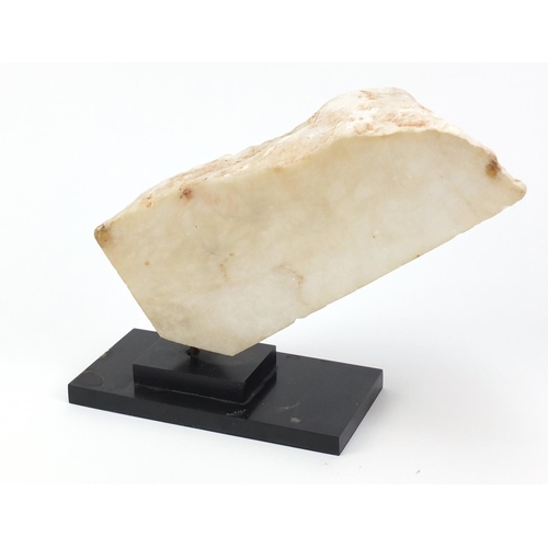 575 - 1970's white marble and perspex sculpture by Victor Anton, 24cm wide (PROVENANCE: Given directly by ... 