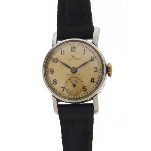 814 - Vintage ladies Rolex precision wristwatch with subsidiary dial, the case numbered 615828, 21mm in di... 