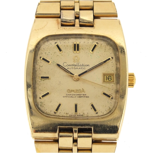 796 - Vintage Omega Constellation Automatic wristwatch with date dial, the case 32mm in diameter excluding... 