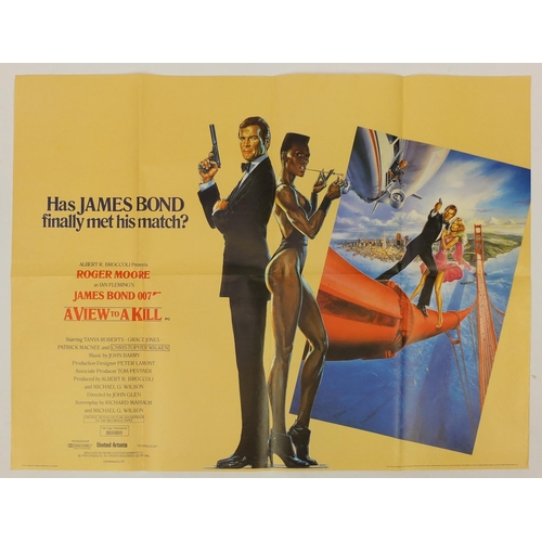 161 - Vintage James Bond 007 A View to Kill UK quad film poster, printed by Lonsdale & Bartholomew, 101.5c... 