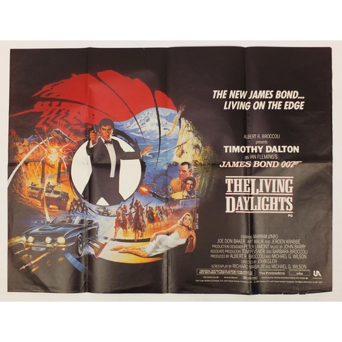 162 - Vintage James Bond 007 The Living Daylights UK quad film poster, 101.5cm x 76cm