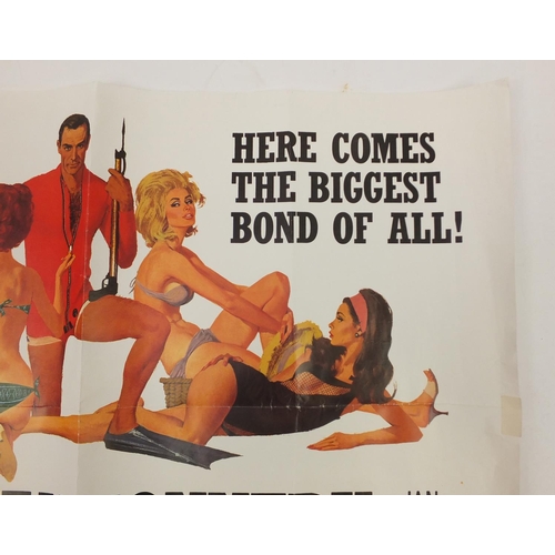 160 - Vintage James Bond 007 Thunderball UK film poster, printed in England Stafford & Co, Nottingham and ... 