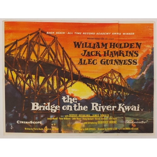 164 - Vintage The Bridge on the River Kwai UK quad film poster, printed by W E Berry, 101.5cm x 76cm