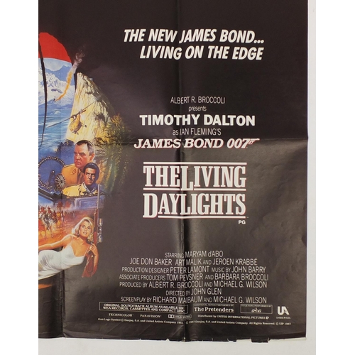 167 - Vintage James Bond 007 The Living Daylights UK quad film poster, 101.5cm x 76cm