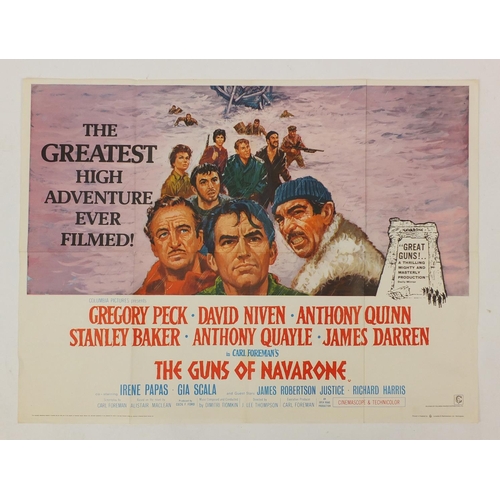 183 - Two vintage The Guns of Navarone UK quad film posters, printed in England, one by Lonsdale & Barthol... 