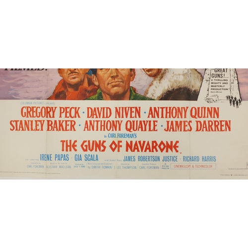 183 - Two vintage The Guns of Navarone UK quad film posters, printed in England, one by Lonsdale & Barthol... 