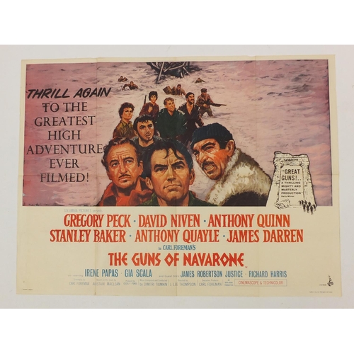 183 - Two vintage The Guns of Navarone UK quad film posters, printed in England, one by Lonsdale & Barthol... 