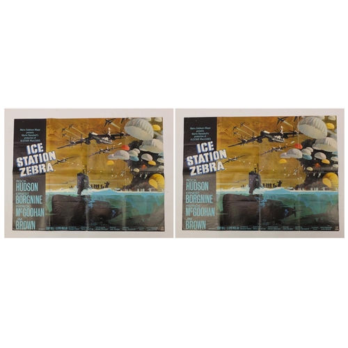 182 - Two vintage Ice Station Zebra UK quad film posters, each 101.5cm x 76cm