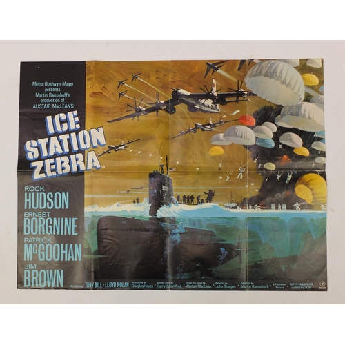 182 - Two vintage Ice Station Zebra UK quad film posters, each 101.5cm x 76cm