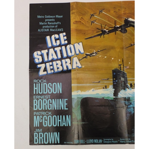 182 - Two vintage Ice Station Zebra UK quad film posters, each 101.5cm x 76cm