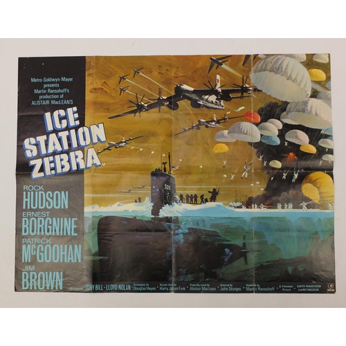 182 - Two vintage Ice Station Zebra UK quad film posters, each 101.5cm x 76cm