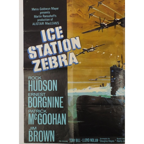 182 - Two vintage Ice Station Zebra UK quad film posters, each 101.5cm x 76cm