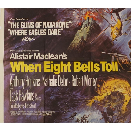 190 - Eight vintage Alistair Maclean's UK quad film posters comprising two When Eight Bells Toll, two Gold... 