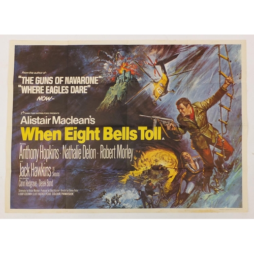 190 - Eight vintage Alistair Maclean's UK quad film posters comprising two When Eight Bells Toll, two Gold... 