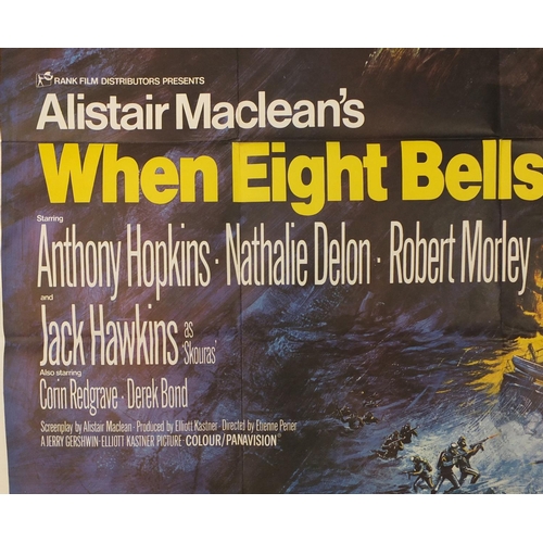 190 - Eight vintage Alistair Maclean's UK quad film posters comprising two When Eight Bells Toll, two Gold... 